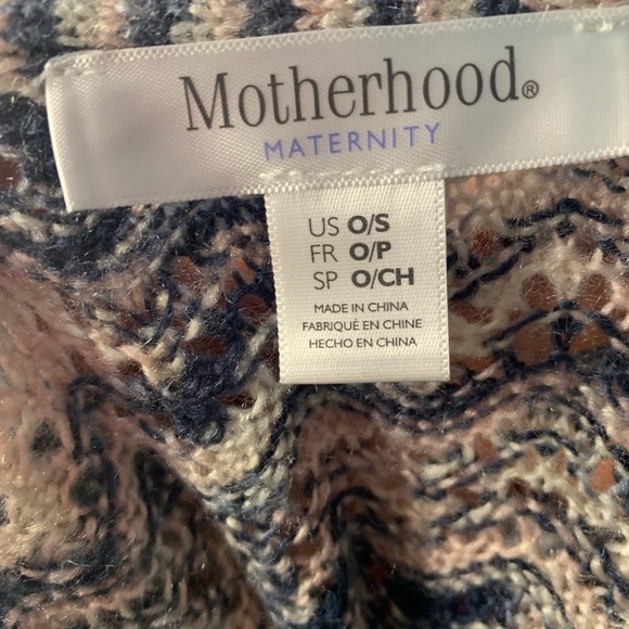 Motherhood maternity cardigan cozy pink blue oversized short sleeve sweater OS - Picture 7 of 7